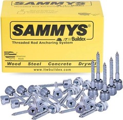 Corrosion Resistant Zinc Vertical Anchor Screws for Wood Structures Pack 25