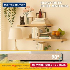 Floating Shelf Bracket 6 Inch of 4 Pack Heavy Duty Shelf Brackets Black Coated M