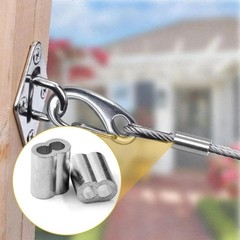 Double Hole Wire Rope Crimp Sleeves M1.5-M4 Aluminum Cable Ferrules