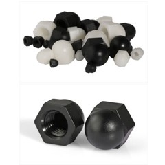Black White Nylon Acorn Nuts Plastic Hex Dome Nut M3 M4 M5 M6 M10 M12 DIN 1587