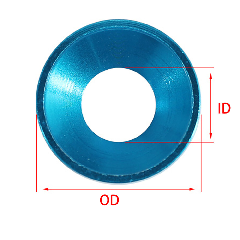 M2 M2.5 M3 M4 M5 M6 M8 Countersunk Washers Anodised Aluminium Alloy Multicolour