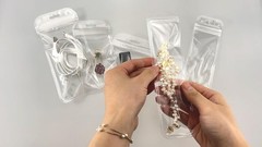 100 Pcs Self Sealing Bag with Hang Hole Resealable Zip Storage Lock Clear Pla…