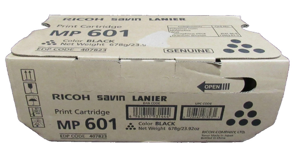 Genuine 407823 Ricoh Savin Lanier Print Cartridge MP 601 / MP 501 Unopened