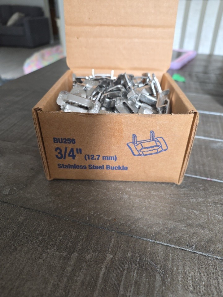 100x Stainless Steel 3/4 Buckle For Band It Strapping Bu256 Ear-Lok Strap Clamp