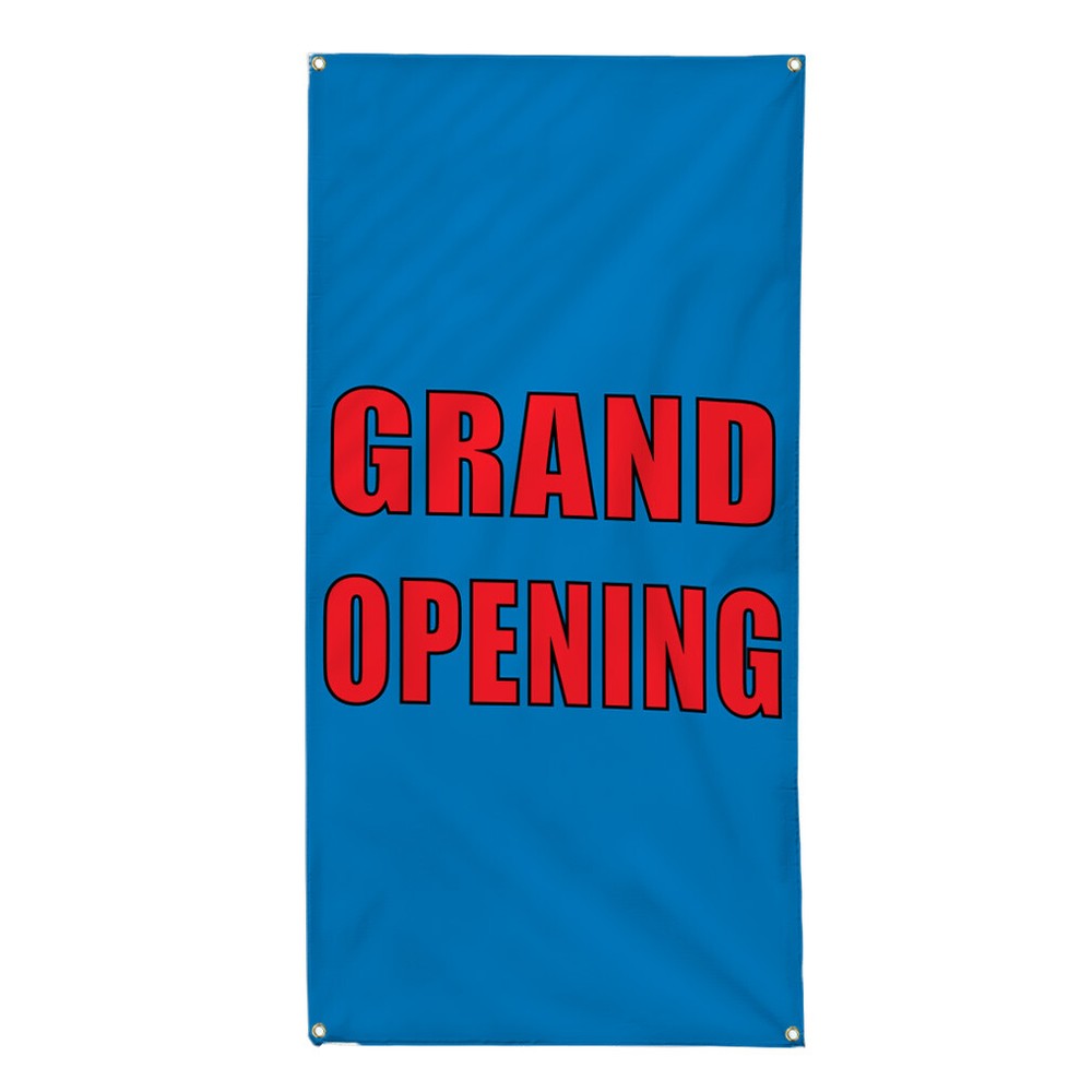 Vertical Vinyl Banner Multiple Sizes Grand Opening Clouds New Business Business