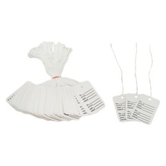 1000 Pcs Small White Merchandise Coupon Price Tag Clothing Perforated Strung