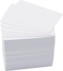 100 Pack Premium Blank PVC Cards, CR80 30 Mil Graphic Quality White Plastic Car