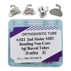 80Pcs Dental Orthodontic Buccal Tubes 1st 2nd Molar Bondable Roth MBT 0.022 3G