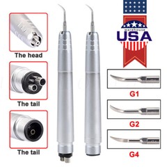 Dental Ultrasonic Air Perio Scaler Handpiece Hygienist 2/4-Holes With 3 Tips