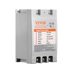 VEVOR 10HP Single 1 Phase to 3 Phase Converter Digital Phase Shifter 30A 220V
