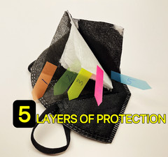 10/40 Pcs Black KN95 Protective 5 Layer Kids Face Mask BFE 95% Disposable Masks