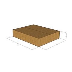 10 20x16x4 Kraft Brown Corrugated Shipping Boxes 32 ECT Single-Wall New