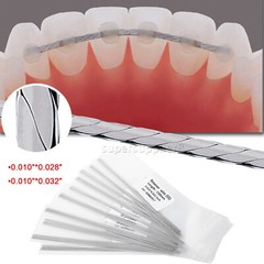 10 Pcs/Bag Dental Orthodontic Flat Strand Stainless Steel Lingual Retainer Wire