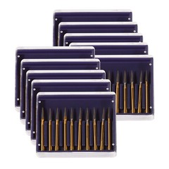 FG 7902 Dental Tungsten Carbide Steel Gold Burs Needle shape For High Speed New