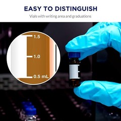50000x 2ml 9mm HPLC Vials Clear Autosampler Borosilicate Sample Graduation 9-425