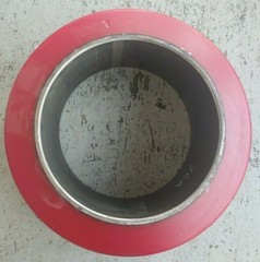 Forklift Tire 16 x 7 x 11-1/4 Red Poly Smooth Press-On For Raymond