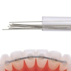 Dental Orthodontic Twisted Lingual Retainer Wire Flat Strand Stainless Steel