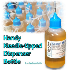 30ml Kester (1oz.) 186-18 Liq. Soldering Rosin Flux Needle Tip Bottle No Clean
