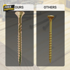 Deck Screws 3 Inch, #10 X 3, 5Lb, Rust Resistant, Brown Epoxy Coated