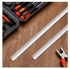 Blulu 2 Pcs Aluminum Angle Stock 48″ Long x 3/5″ Wide x 1/16″ Thick Iron Trim