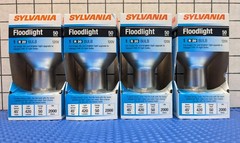 (4)SYLVANIA 50W R20 Narrow Floodlight Philips Director Track Hi Hat Long Neck