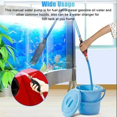Portable Gas Transfer Siphon Pump Gasoline Hose Oil Water Fuel Petrol Hand Pump