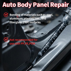 Panel Bonding Adhesive for Auto Body Panel Repair,Two-Part Epoxy,Bonds Metal & C