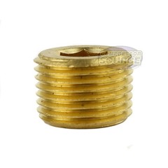 3/8″ Solid Brass Male NPT Thread Allen Head Pipe Plug Hex Socket 50135 2-Pack