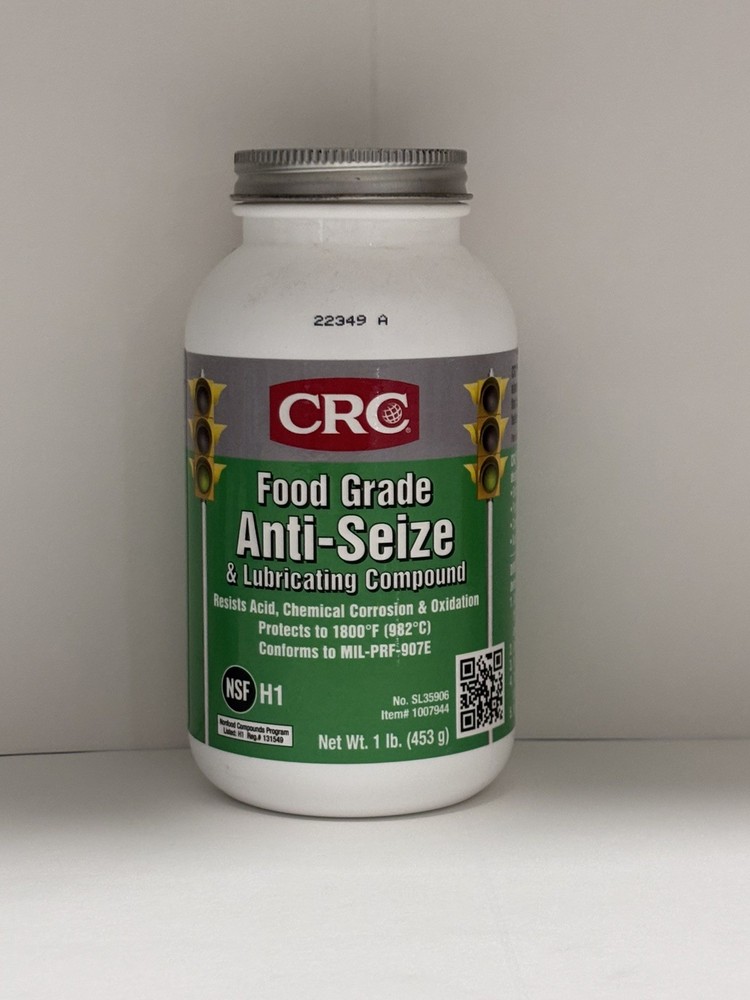 CRC SL35905 Food Grade Anti-Seize, H1 Food Grade, 16 Oz Brush-Top Can, White