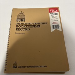 DOME Simplified Monthly Bookkeeping Record Book 2005 Spiral Bound New