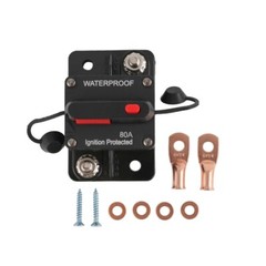 80A 80AMP Circuit Breaker Fuse 12-48V DC Car Boat Manual Reset Switch IP67