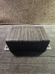 Dock Bumper Rectangular, 10 in x 14 1/2 in x 6 in Bumper, Laminated Rubber 4W942