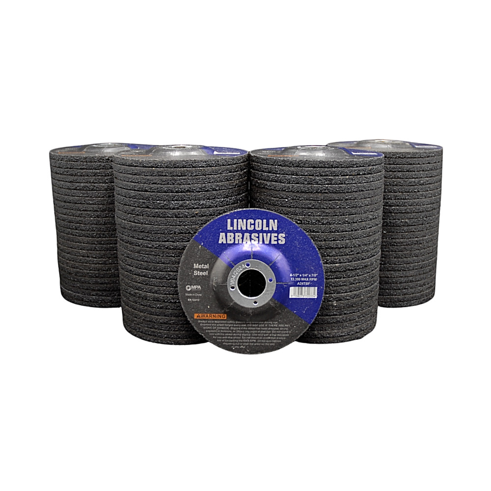100 PACK Grinding Wheels 4-1/2″ x 1/4″ x 7/8″ Metal Steel 4.5 Disc Angle Grinder