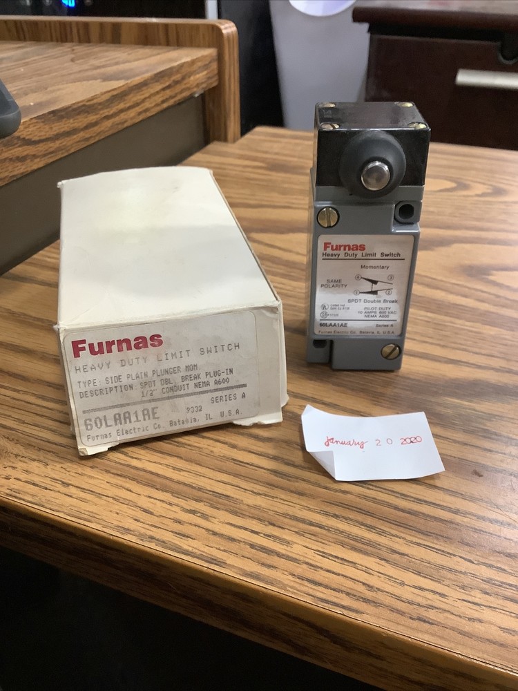60LAA1AE Furnas HD Limit switch side plain plunger FREE SHIP