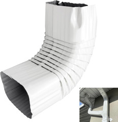 3X4” Downspout Gutter Elbow Style A, 90 Degree Positive Elbow Connector, Easy