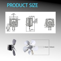 YZF18-25 Fan AC Motor 120V 60HZ 18W 1.01A 1550 r/min, Shaded Pole Motor for S…
