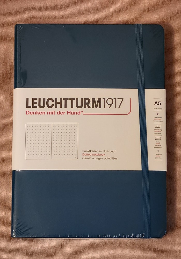 Leuchtturm 1917 Hardcover Dot Grid Notebook in Pacific Green – A5 – NEW SEALED