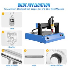 110V Electric Metal Marking Machine Dot Peen 200x150mm For Number Letter Label