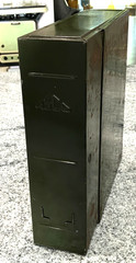 Vintage Asco Industrial Metal Book Storage Box w/Latch and Folder* Wear