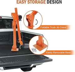 1100 lbs Electric Pickup Truck Crane Hoist Crane Truck-Mounted Crane Foldable