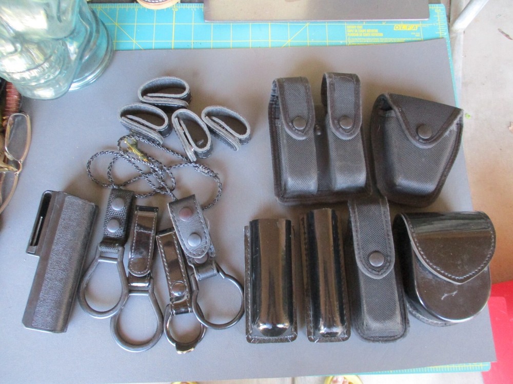 SAFARILAND & Other Police Officer Belt Gear Cuff Cases Mag Pouches Belt Keepers