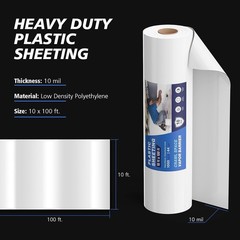Crawldryer 10 mil Low Density Polyethylene Sheeting 10×100 ft Waterproof