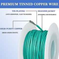 16 AWG Tinned Copper Wire 16 Gauge Wire 6 Colors 16.4ft Each Electrical Wire US