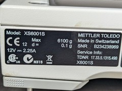 Mettler Toledo XS6001S Precision Balance 6100g d= 0.01g Touchscreen