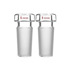 2PCS Glass Hexagonal Head Glass Stopper for 24/40 Joint Glass Outer Joint Close