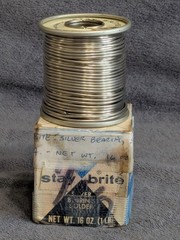 Harris Stay-Brite #8 Silver Bearing Solder 1/16″ 1 lb Pound Spool NOS