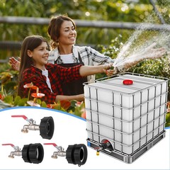 275-330 Gallon IBC Tote Tank Adapter,3-Size IBC Tote Hose Adapter, 2.44″ Fine…