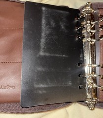Vintage Franklin Covey Nappa Leather Planner Binder; Brown