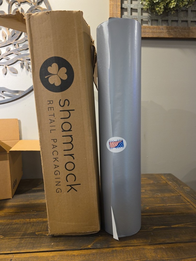 415′ Shamrock Retail Packaging Silver 24″ Wrapping Paper Christmas Wholesale