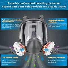 US Full Face Gas Mask Painting Spraying Respirator w/Filters for 6800 Facepiece
